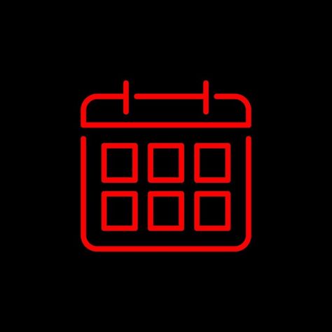 Red Aesthetic Calendar, Neon Red Phone Icon, Spiderman App, Calendar Logo, Plakat Design Inspiration, Red Calendar, Iphone Red Wallpaper, Neon Rouge, Pretty Icons