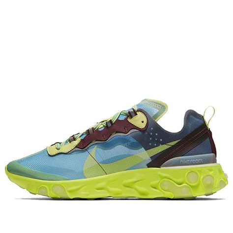 Nike Undercover, Nike React Element 87, Yellow Nikes, Streetwear Accessories, Nike React, Nike Just Do It, Cross Training, Hoka Running Shoes, Stylish Sneakers