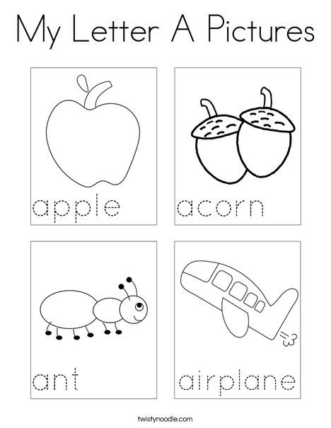 Letter A Sheets For Preschool, Letter A Preschool Activities, A Is For Craft, A Is For, Letter A Pictures, Preschool Letter A, Tracing Font, Abc Activity, Letter A Coloring Pages