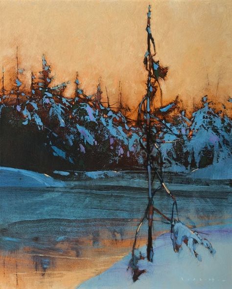 David Lidbetter, Loose Painting, Winter Landscape Painting, Contemporary Landscape Painting, White Rock, Canadian Art, Winter Art, Landscape Artist, Winter Landscape