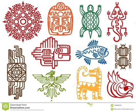 Mythology Symbols, Inca Art, Art Chicano, Aztec Symbols, Mayan Symbols, Ancient Drawings, Maya Art, Aztec Culture, Mayan Art