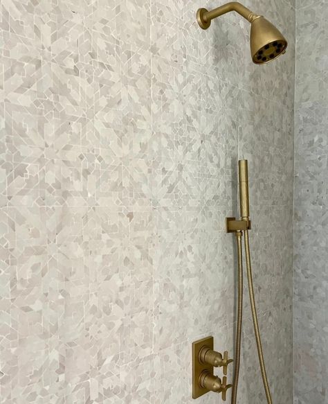 A great way to elevate your bathroom space is with zellige Moroccan mosaics and brass tapware. Get in touch with our team of interior… | Instagram Moroccan Tiles Bathroom, Tiles Of Ezra, Brass Tapware, Tiles Terrazzo, Interior Architects, Terrazzo Tile, Moroccan Mosaic, Custom Mosaic, Moroccan Tiles