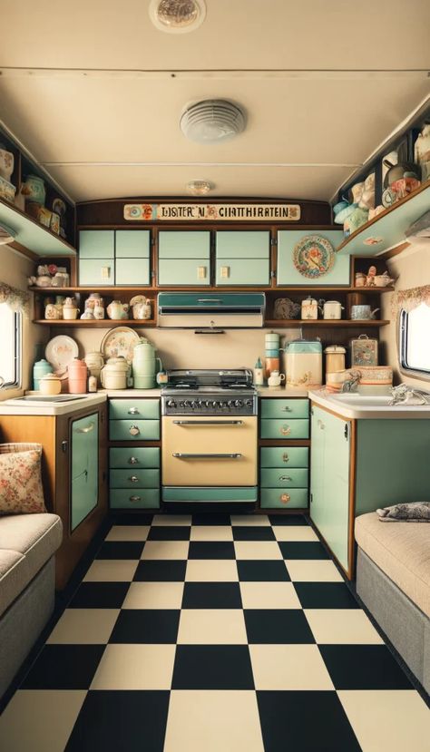 Retro Camper Remodel, Vintage Travel Trailers Interiors, Shabby Chic Campers, Rv Decorating Ideas, Vintage Trailer Remodel, Comfortable Outdoor Chairs, Decorating Your Rv, Rv Decorating, Retro Rv