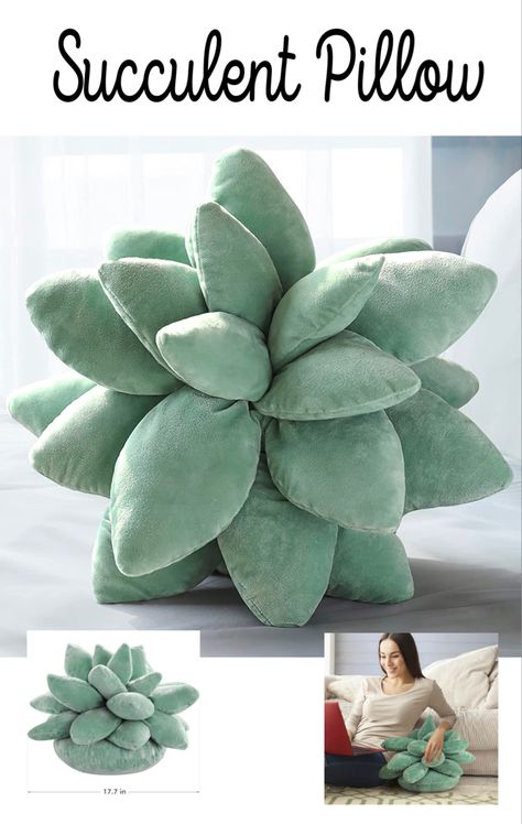 17.7 in Pillow Plush 3D Succulent Pillow - Succulent Cactus Decor Pillow. Cute Leaf Plush Cushion. So adorable Leaf Plush, Pillows Cute, Succulent Pillow, Plush Cushion, Cactus Pillow, Pillow Plush, Shaped Pillow, Leaves Pillow, Cactus Decor