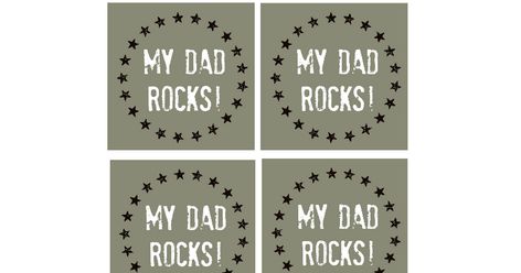 My Dad Rocks Fathers Day Printable My Dad Rocks Free Printable, Gelukkige Vadersdag, Dad Printable, Bottle Caddy, Summer Art Projects, Science Week, You Are My Rock, Father's Day Printable, Rock Gifts