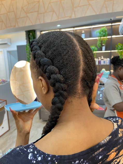 Braids On Natural Hair, Dutch Braids, Simple Hair, Natural Hair Braids, Dutch Braid, Year 2, Pretty Hairstyles, Hair Ideas, Cute Hairstyles