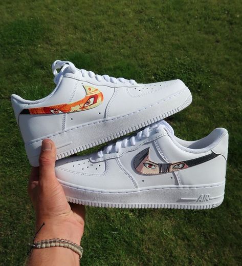 Naruto Shoes, Custom Painted Shoes, Custom Shoes Diy, Nike Shoes Air Force, Air Force 1s, Custom Nike Shoes, Air Force 1 Custom, Nike Air Shoes, Hype Shoes