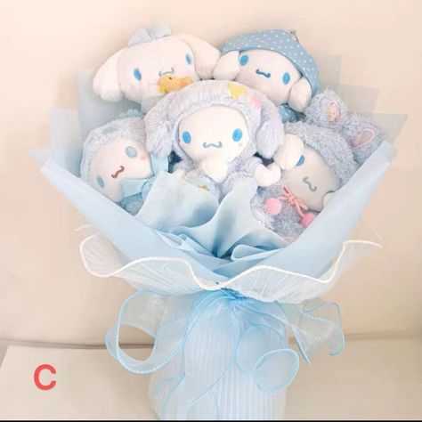 ♡ Packed in a Box ♡ Height: 40 cm x 30 cm ♡ Material: Polyester and paper ♡ Ships out within 7 business days Hello Kitty And Cinnamoroll, Gloves Aesthetic, Aesthetic Profile Picture Cartoon Soft, Bouquet Gift, Flowers Bouquet Gift, Cute Polymer Clay, Dream Gift, Girl Beds, Sanrio Characters