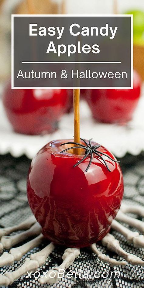 Easy Candy Apples, Apples On A Stick, Candy Apple Kit, Candied Apples Slices, Make Candy Apples, Halloween Candy Apples, How To Make Candy, Candy Apple Recipe, Caramel Apples Homemade