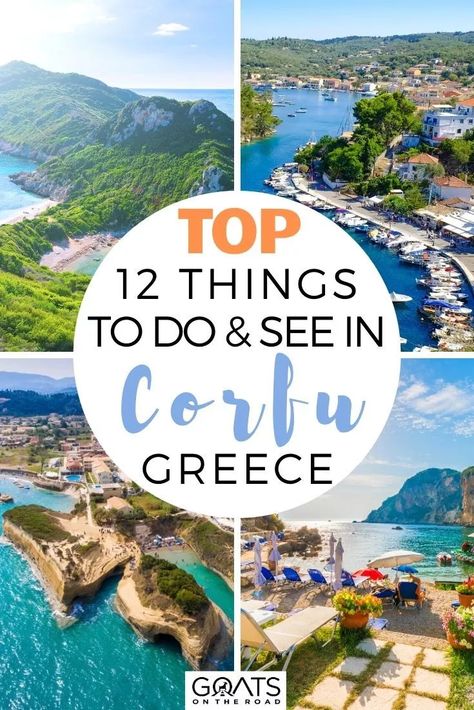 Heading to the beautiful Greece for a stunning travel experience? The place itself is packed full of history and culture, a trip to Corfu is something everyone must do in their lifetime. Here are the top 12 things to do and see in Corfu, Greece to get you started! | #Greece #BeautifulDestinations #Bucketlist Greece Culture, Corfu Town, Greece Beach, Corfu Island, Greece Travel Guide, Corfu Greece, Greece Vacation, Greece Holiday, Mediterranean Cruise