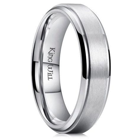 BASIC 4mm 5mm 6mm 7mm 8mm 9mm Mens Titanium Wedding Ring Brushed Finished Wedding Band Comfort Fit Stepped Edge Mens Wedding Rings Titanium, Enso Rings, Black Titanium Ring, Titanium Wedding Rings, Titanium Ring, Silicone Rings, Men Diamond Ring, Titanium Rings, Beveled Edge