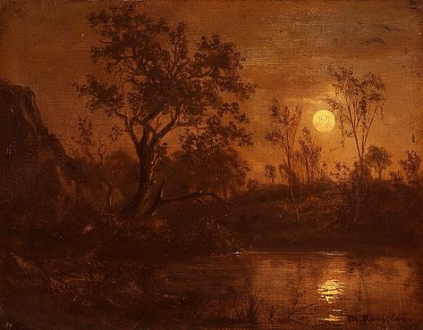 Moonlight Painting, Rennaissance Art, Brown Painting, Spiritual Artwork, Brown Art, Aesthetic Painting, Old Paintings, Ethereal Art, Old Art