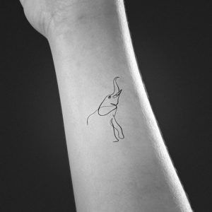 Single Needle Elephant Tattoo, Minimalist Africa Tattoo, Elephant Tattoos Line Art, Line Work Elephant Tattoo, Kenya Tattoo Ideas, Elephant And Giraffe Tattoo, Elephant Fine Line Tattoo, Mini Tattoos Elephant, Elephant Line Tattoo