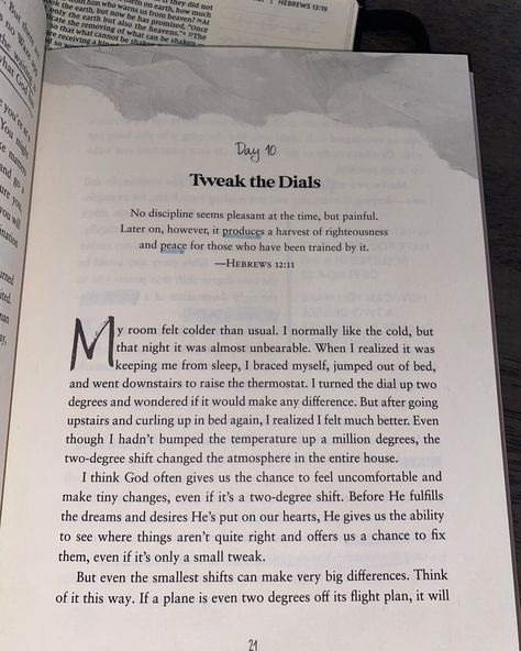 Tweak the details - @ashleyhetherington book: the joy of the in-between! Hebrews 12:11 “No discipline seems pleasant at the time, but painful. Later on, however, it produces a harvest of righteousness and peace for those who have been trained by it.” ‭ #christianinfluencer #biblestudy #biblejournaling #hebrews Hebrews 12 11, Grace Christian, Hebrews 12, The In Between, In Between, Bible Journaling, The Details, Bible Study, Influencer