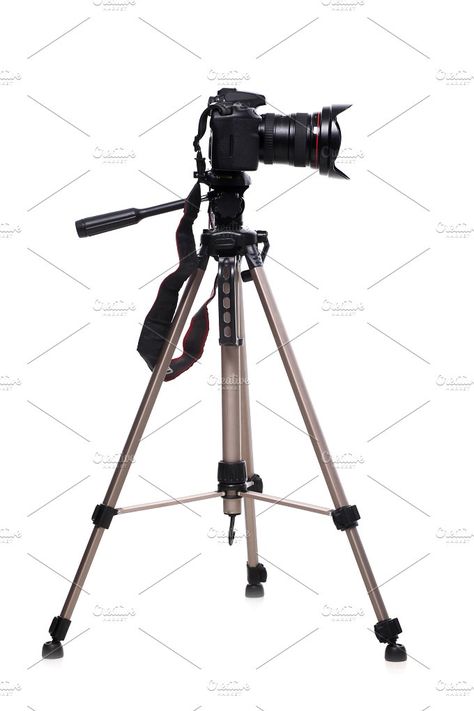 Photo camera on tripod Photos Photo camera on tripod isolated at white background by Dmitry Bairachnyi Camera On Tripod, Camera Stand, Technology Photos, Photo Camera, Camera Tripod, Mobile Learning, 2024 Vision, Camera Photo, Tripod