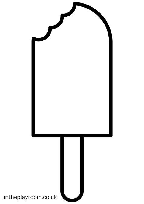 Popsicle Template, Ice Cream Template, Popsicle House, Summer Crafts For Toddlers, Sun Crafts, Stencils For Kids, Ice Cream Coloring Pages, Fun Summer Crafts, Coloring Contest