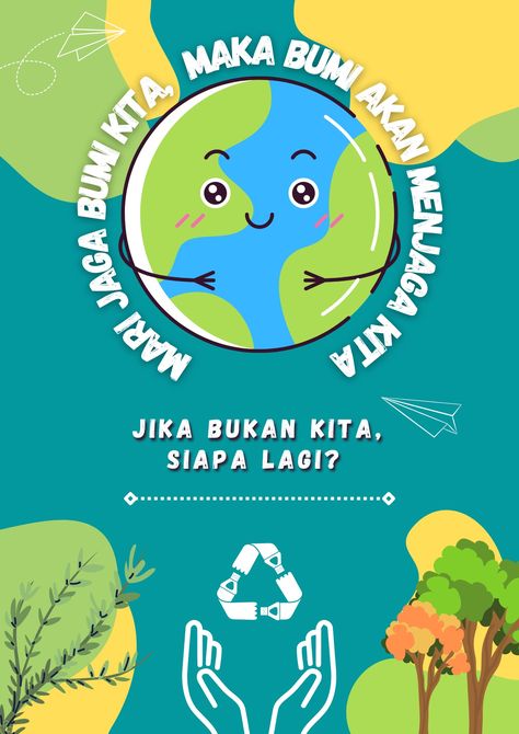 Poster Lingkungan Simple, Save Earth Posters, Earth Poster, Canvas Learning, Funny Prank Videos, Save Earth, Funny Pranks, Letterhead, Good Night Quotes