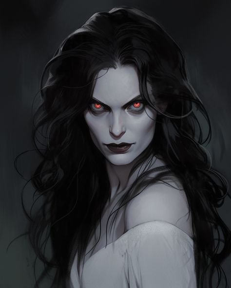 Vampire Art Fantasy Dark, Vampire Art Female Gothic, Dnd Vampire Art, Vampire Art Reference, Vampire Lady Art, Vampire Female Art, Dark Vampire Art, Vampire Woman Aesthetic, Vampire Oc Female Art