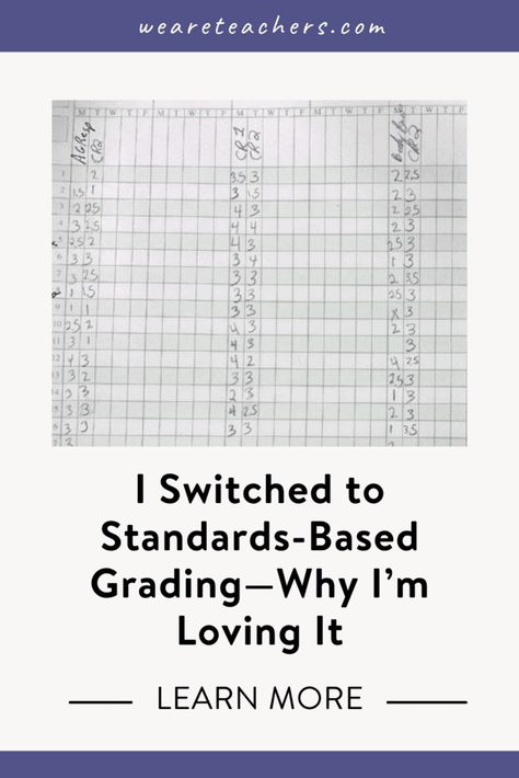 I Switched to Standards-Based Grading—Why I'm Loving It - We Are Teachers Types Of Verbs, Standards Based Grading, Teacher Career, Report Card Comments, Teacher Must Haves, First Year Teaching, Professional Development For Teachers, We Are Teachers, Classroom Management Tips