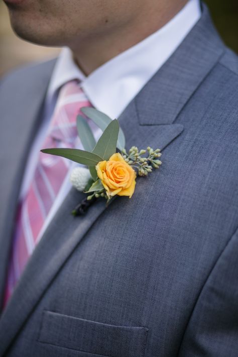 Yellow Rose Boutonniere, End Of Summer Bash, Spray Roses Boutonniere, Yellow Boutonniere, Jasmine Star, Summer Bash, Button Holes Wedding, Rose Corsage, Rose Boutonniere