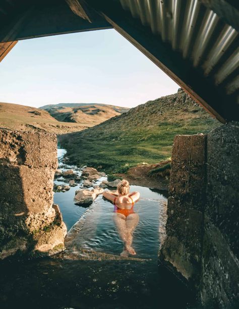 6 Must-Visit Hot Springs in Iceland Iceland Pools Hot Springs, Hot Springs Europe, Iceland Hot Springs, Iceland Camping, Iceland Fashion, Iceland Packing List, Iceland Packing, Iceland Summer, Iceland Vacation