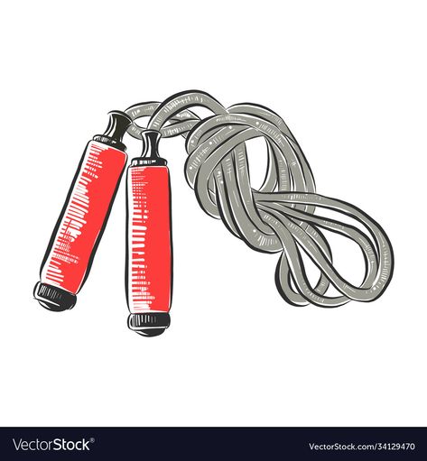 Jump Rope Illustration, Rope Drawing, Gym Art, Poster Decorations, Color Vector, Jump Rope, Big Picture, Cute Drawings, Adobe Illustrator