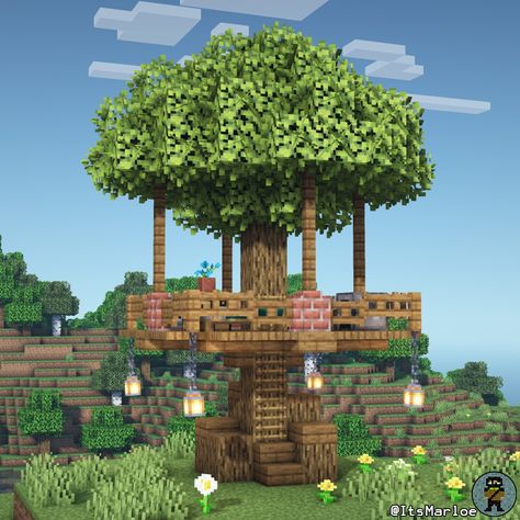 Cottagecore Treehouse Minecraft, Minecraft Bamboo Treehouse, Minecraft Cottagecore World, Bamboo Farm Minecraft, Minecraft Bamboo House 1.20, Minecraft Forest, Minecraft Treehouses, Minecraft Tree, Minecraft Garden