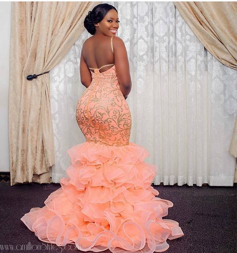 Selected Wedding Reception Dresses For January Brides – A Million Styles Wedding Reception Outfit, African Bridesmaid Dresses, African Wedding Attire, Long African Dresses, African Prom Dresses, Reception Gown, Best African Dresses, Lace Gown Styles, African Wear Dresses