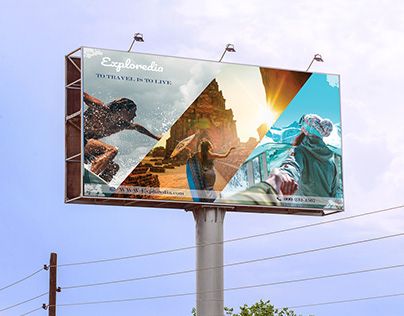 Billboard Mockup, 광고 디자인, Billboard Design, Plakat Design, Social Media Design Graphics, Travel Design, Layout Inspiration, Advertising Design, Travel Agency