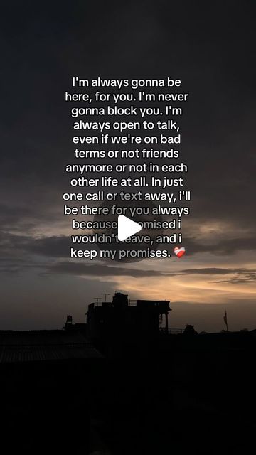 I'll be there for you always because I promised I wouldn't leave and I always keep my promises❤️‍🩹 

#reels #reelsinstagram #instagram... | Instagram Not Friends Anymore, Ill Never Leave You, Video Viral, Never Leave You, Never Gonna, June 1, Instagram Video, I Promise, Viral Videos