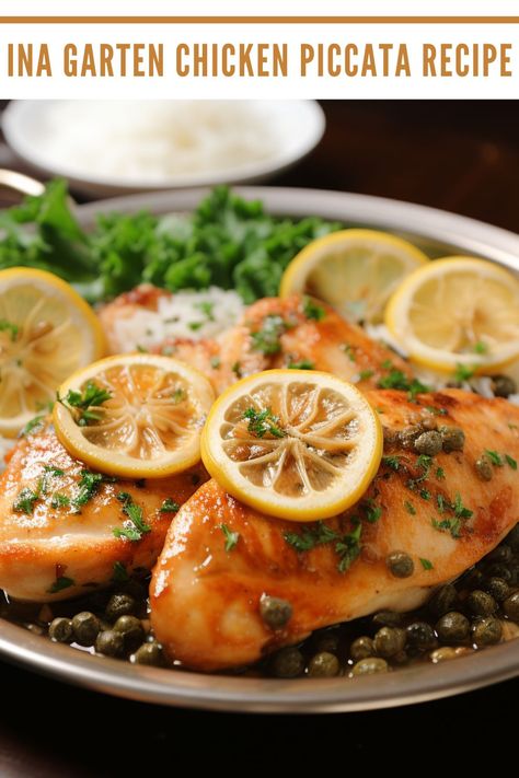 Learn how to make a delicious chicken piccata with Ina Garten's easy-to-follow recipe. This classic Italian dish is sure to impress! Chicken Piccata Ina Garten, Ina Garten Chicken Piccata, Ina Garten Chicken, Piccata Sauce, Best Ina Garten Recipes, Chicken Piccata Recipe, Ina Garten Recipes, Chicken Piccata, Classic Italian Dishes