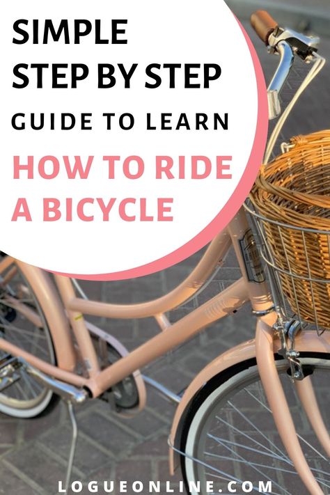 This is a simple tutorial to guide you to learn how to ride a bike. This easy, step by step guide is perfect for any beginner - kid or adult - to learn how to ride a bicycle, stress free and without falling. How To Ride A Bicycle, How To Ride A Bike, Bicycle Makeover, Townie Bike, Words For Writers, Calves Exercises, Bike Hacks, Bike With Training Wheels, Balance Bicycle