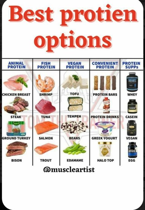 Good Protein Foods, Tofu Protein, Protein Options, High Protein Meal Plan, Food To Gain Muscle, Protein Meal Plan, Protein Diet Plan, Health Care Tips, 100 Calorie Snacks