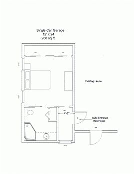 Garage Conversion Floor Plans, Garage To Master Suite Conversion, Single Garage Conversion, Convert Garage To Bedroom, Garage Bedroom Conversion, Single Car Garage, Granny Pods, Garage To Living Space, Single Garage