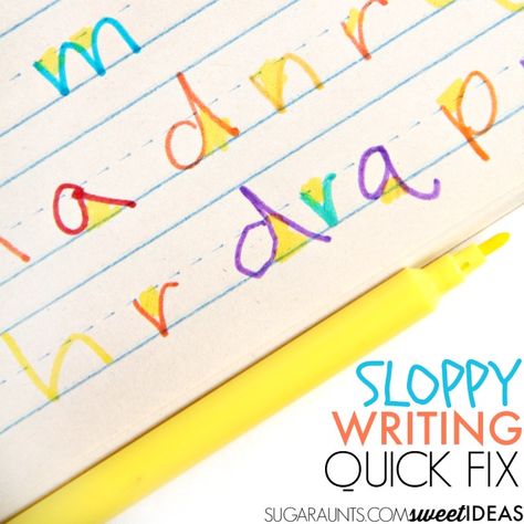 Handwriting Help, Sloppy Handwriting, Handwriting Tips, Teaching Handwriting, Handwriting Without Tears, Practice Handwriting, Quick Writes, Handwriting Activities, Kids Handwriting