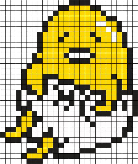 Kandi Patterns for Kandi Cuffs - Characters Pony Bead Patterns Gudetama Perler Beads, Perler Pins, Egg Gudetama, Melted Bead Crafts, Pokemon Cross Stitch Patterns, Bead Templates, Pokemon Cross Stitch, Kandi Cuffs, Melty Bead Patterns