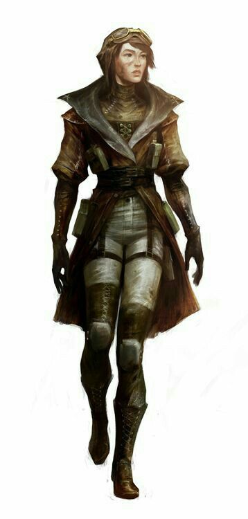 Female Investigator - Pathfinder PFRPG DND D&D d20 fantasy Steampunk Mechanic, Steampunk Character, Steampunk Characters, Star Wars Rpg, Male Character, Steampunk Art, Female Character Design, Dieselpunk, Cthulhu