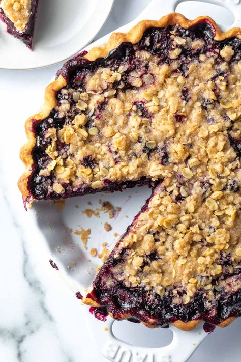 Vegan Crust, Simply Whisked, Blueberry Crumble Pie, Dairy Free Pies, Vegan Crumble, Vegan Pie Crust, Dairy Free Recipes Dessert, Crumble Pie, Blueberry Pie Filling