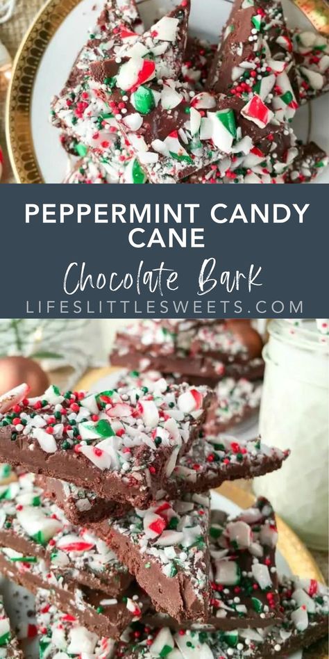 This easy to make Easy Peppermint Candy Cane Bark recipe is a sweet and refreshing treat that only takes minutes to prepare . It's perfect as a holiday stocking stuffer, great to give as a gift in jars and make for yourself too! #candy #bark #easy #peppermint #Christmas #holidays Candy Cane Bark Easy, Candy Cane Bark Recipe, Candy Bark Recipes Easy, Candy Cane Cookies Recipe, Candy Cane Bark, Bark Recipes Easy, Candy Bark Recipes, Peppermint Bark Recipe, Christmas Bark Recipes