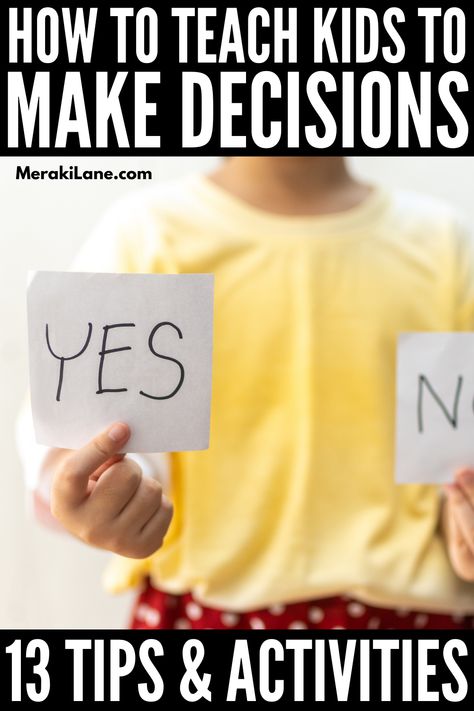 Tips For Decision Making, Making Choices Activities Kids, How To Make Decisions, Responsible Decision Making Activities, Responsibility Activities For Kids, Pie Activities, Decision Making Activities, Citizenship Lessons, Making Good Choices