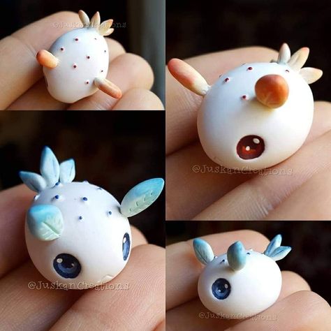 Tiny polymer clay sea bunnies / slugs by juskancreations on Instagram ❤ They're soo cute! handmade Clay Ideas Easy, Food Clay, Fimo Kawaii, Clay Kawaii, Polymer Clay Kawaii, Polymer Clay Figures, Clay Dragon, Polymer Clay Diy, Polymer Clay Animals