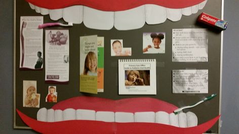 Dental Hygiene Month, Health Bulletin Boards, Month Ideas, Bullentin Boards, Dental Hygiene School, Teeth Health, School Bulletin Boards, Book Week, Dental Hygiene