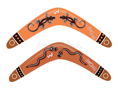 australian boomerang design Australian Boomerangs, Boomerang Design, Pattern Snake, Aboriginal Dot Painting, Boomerangs, Aboriginal Art, Vector Stock, Dot Painting, Video Footage