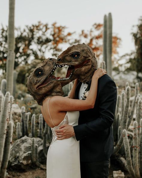 Dinosaur Wedding Theme, Dinosaur Masks, Spanish Inspired Wedding, Dinosaur Wedding, Botanic Garden Wedding, Couples Inspiration, Future Wedding Plans, Botanic Garden, Park Weddings