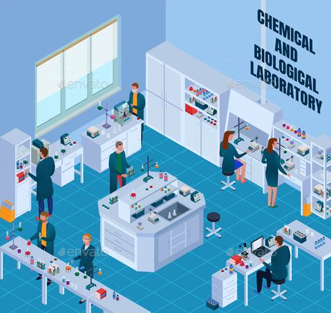 Laboratory Illustration, Chemical Laboratory, Classroom Interior, Laboratory Design, Isometric Map, Urban Design Concept, Interior Elements, Biology Labs, Computer Humor