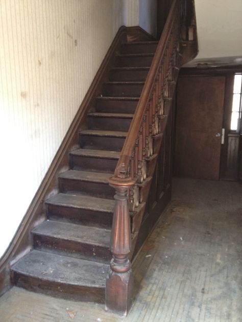 victorian staircase | Waynesburg Matters: VICTORIAN STAIRCASES, 1860-1895 Victorian Stairs, Victorian Staircase, Stair Newel Post, Victorian Home Interior, House Staircase, Stair Case, Post Cap, Newel Posts, Curved Staircase