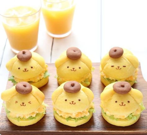 Pompom Purin, Egg Sandwich, Sleepover Food, Cute Baking, Cute Snacks, Cute Food Art, Makanan Diet, Kawaii Food, Cute Desserts