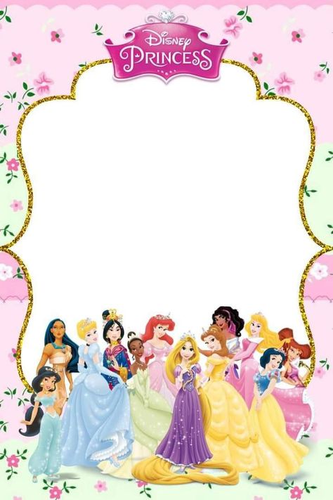 Invitaciones de princesas para editar Disney Princess Invitations, Album Cover Wallpaper Collage, Princess Invitations, Cover Wallpaper, Baby Princess, Disney Princess, Disney