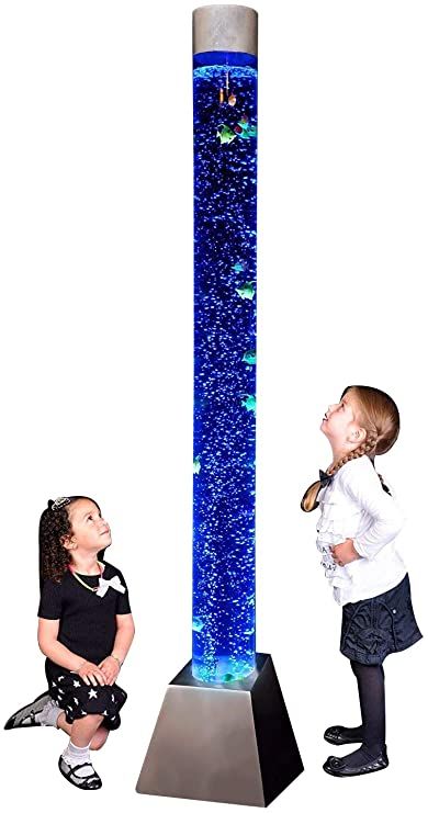 Amazon.com: Playlearn Sensory Bubble Tube - LED Bubble Lamp - 6 Foot Fake Fish Tank - Large Floor Lamp with 8 Color Changing Lights - Stimulating Home and Office Décor - App and Remote Controlled: Home Improvement Fake Fish Tank, Bubble Tube, Bubble Lamp, Sensory Rooms, Acrylic Tube, Large Floor Lamp, Sensory Room, Sensory Stimulation, Power Colors