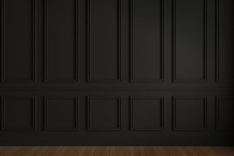 Black Wainscoting, Wainscoting Wall, Installing Wainscoting, Chalk Paint Wax, Wainscoting Styles, Black Chalk Paint, Wainscoting Panels, Interior Design Elements, Wall Molding